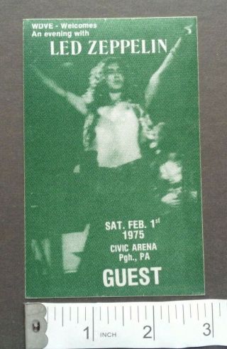 Led Zeppelin,  Vintage Cloth Backstage Pass,  1975 Tour,  Rare,