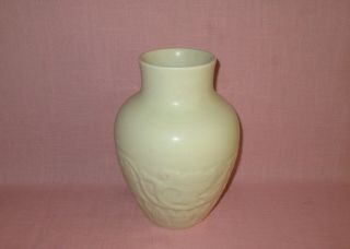 Rookwood Pottery Arts & Crafts Matte White Vase Palm Fronds 6471 1936 8 3/4 "