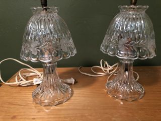 Princess House Heritage Crystal Romance Boudoir Lamps Made In Germany