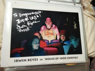 Irwin Keyes Signed Autographed Photo House Of A 1000 Corpses R.  I.  P.  Personalized