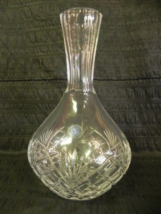 Vintage Galway Irish 24 Lead Crystal Flower Vase Ashford 10 " Made In Ireland