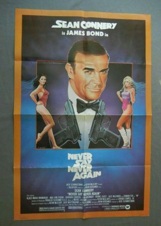 Never Say Never Again - James Bond 007 One - Sheet Movie Poster 27 X 41