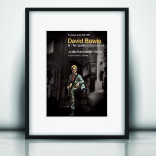 David Bowie Ziggy Last Concert Three Print Options Or A3 Framed Poster