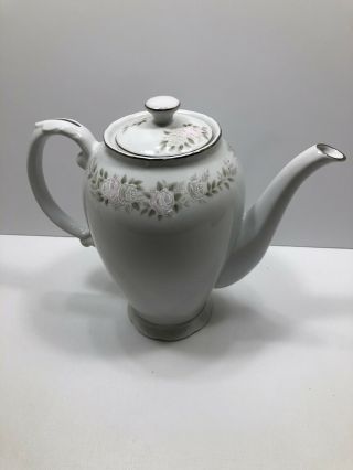 Sheffield White Flower 501 Fine China 4 Cup Tea Pot————— -