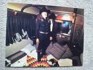 Willie Nelson Hand Signed 8 1/2 X 11 Early Color Photo /