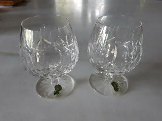 Waterford Crystal Brandy Snifter Glass Set Of 2.  With Stickers 5&1/4 In Tall
