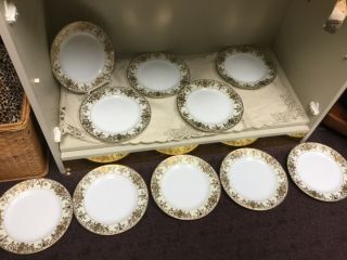 Vintage Noritake/175/christmas/ Ball Ornament Moriage Luncheon Plates Set Of 10