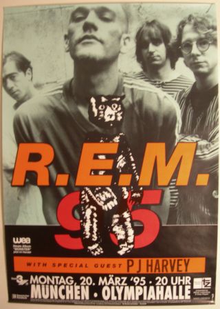 Rem Concert Tour Poster 1995 Monster
