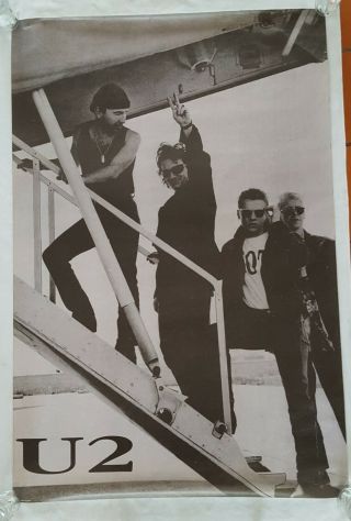 Huge U2 Poster 40x60 " Vintage Rare Bono Subway Giant Music Rock Band Edge 90s