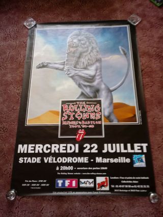 Rolling Stones Rare 1998  Babylon " Marseille - Date Poster 150 X 100cm