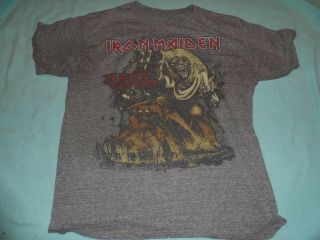 Iron Maiden Number Of The Beast Vintage Style Shirt Size Xl