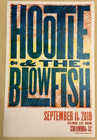 Hootie & The Blowfish 9/11/19 Hatch Show Print Concert Poster Columbia,  Sc