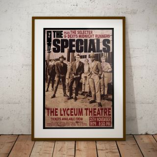 The Specials 1979 Early Concert Poster Framed Or Three Print Options Exclusive