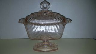 Vintage Pink Glass Candy Dish