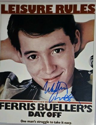 Matthew Broderick Hand Signed 8x10 Photo W/ Holo Ferris Bueller