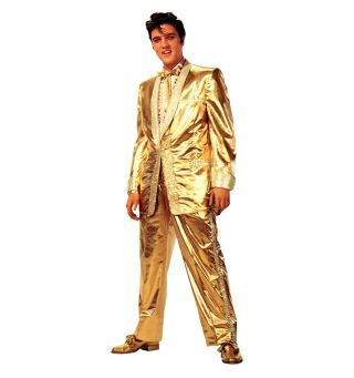 Elvis Presley Gold Lame Suit Lifesize Cardboard Cutout Standup Standee Poster