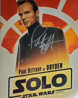 Paul Bettany Hand Signed 8x10 Photo W/holo Solo