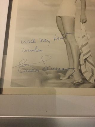 Rare Esther Williams In Swim Suit Autograph Photograph Signed Frame Picture 5x7” 2