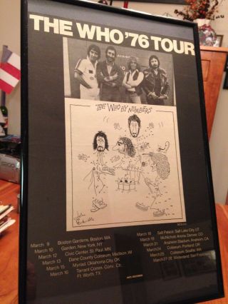 Big 11x17 Framed The " Who By Numbers " Lp Album Cd Promo Ad W/ 1976 Tour Dates