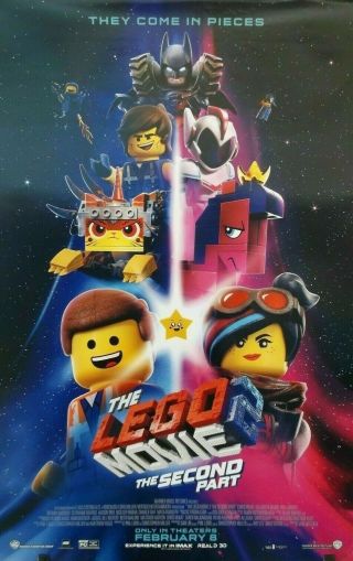 Lego Movie 2 The Second Part Orig D/s 27x40 Movie Poster Ver B