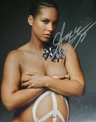 Alicia Keys Hand Signed 8x10 Photo W/ Holo
