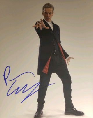 Peter Capaldi Dr.  Who Hand Signed 8x10 Photo W/ Holo