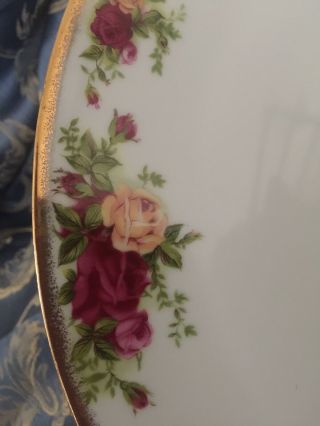 Royal Albert Old Country Roses Pedestal / Footed Cake Plate With Server