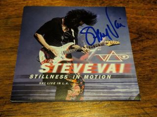 Steve Vai - Signed Stillness In Motion Cd With Guitar Pick