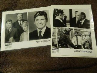 2 Vintage 1986 Act Of Vengeance 8 " X 10 " Publicity Photos - Charles Bronson