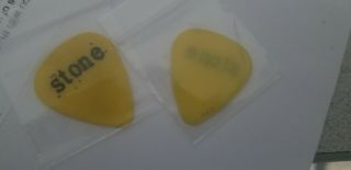 Pearl Jam Pick Stone Gossard Yellow " Stone Name " Guitar Pick
