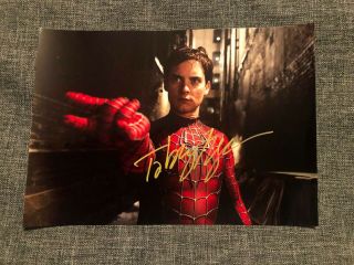 Tobey Maguire Peter Parker Spider Man Marvel Autograph Signed 6x8 Photo