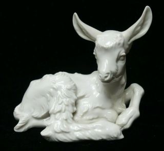 Vintage Eschenbach Karner Germany White Porcelain Goat Figurine