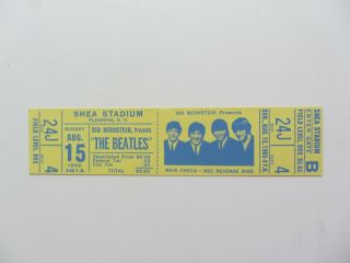THE BEATLES 1966 SUMMER NEWSLETTER No 7 12 PAGE BOOKLET SHEA STADIUM TICKET 5