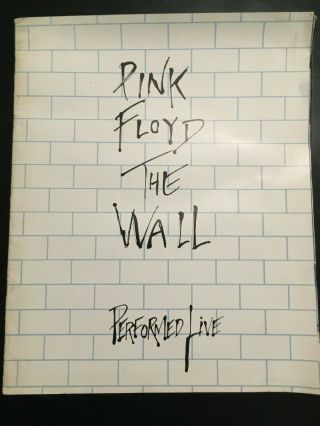 Pink Floyd " The Wall - Performed Live " Rare 1979 Tour Programme