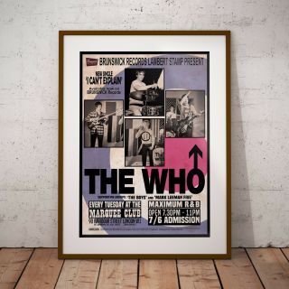 The Who 1965 At The Marquee Club Concert Three Print Option Or Framed Poster
