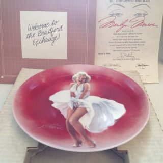 Marilyn Monroe The Seven Year Itch Collectors Plate Limited Edition Nib W/coa
