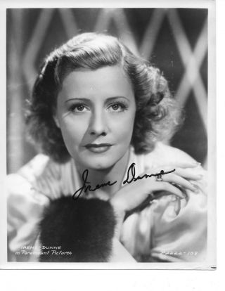 Irene Dunne Gorgeous 8 X 10 Portrait Photo Signed By Her