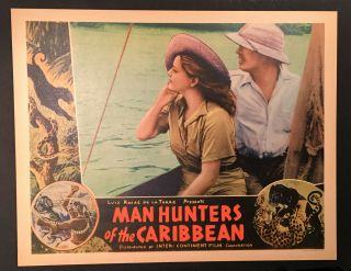 Five 1938 Man Hunters Of The Caribbean Lobby Cards