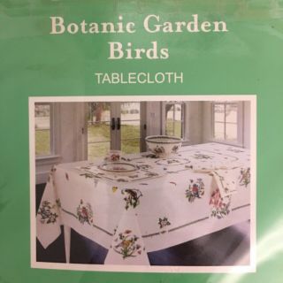 Botanic Garden Birds Portmeirion Tablecloth Table Cover 60 " X 84 "
