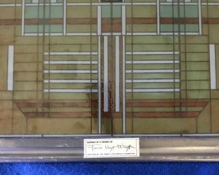 Frank Lloyd Wright - Bradley House Skylight Stained Glass Panel 13 1/8”X 7” EUC 3