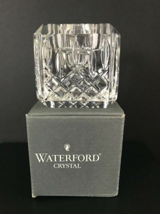 Square Votive Candle Holder Candlestick Waterford Crystal Lismore Pattern 2 5/8 