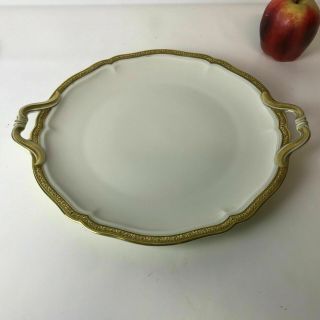 Rosenthal Ivory Chippendale Gold Encrusted Porcelain Large Serving Tray Plate