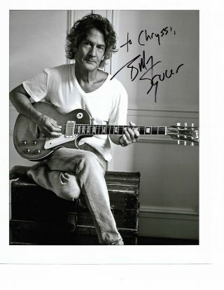 Autographed Photo Billy Squier.  Signed In 2015.  " The Stroke " Rock Singer