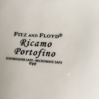 Fitz & Floyd RICAMO PORTOFINO Salad Plates Set of 6 Italian Rooster Hand Painted 6