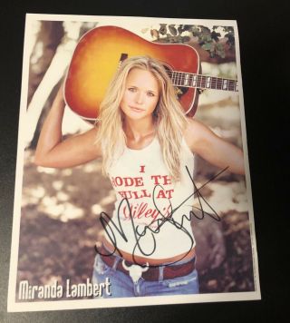 Miranda Lambert Signed Autograph 8x10 Photo