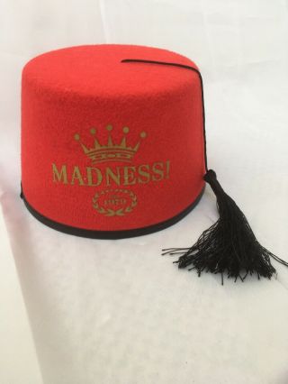 Collectible Vintage Madness Merchandise 1979 Red Fez Retro Hat Ska Nutty Boys