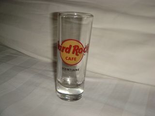 Hard Rock Cafe Vientiane Logo Shot Glass 4 " (discontinued)