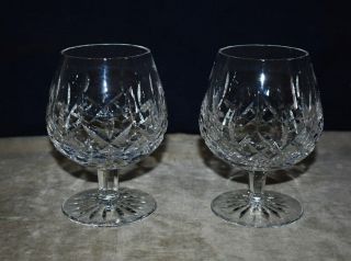 Best Set Of 2 Waterford Cut Crystal Lismore Brandy Snifter Glasses