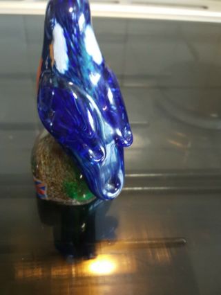 Langham Glass Kingfisher Signed By Paul Miller 6