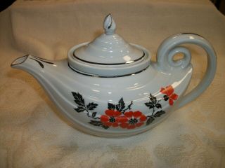 Vtg Hall Red Poppy Aladdin Teapot With Infuser Ex Cond
